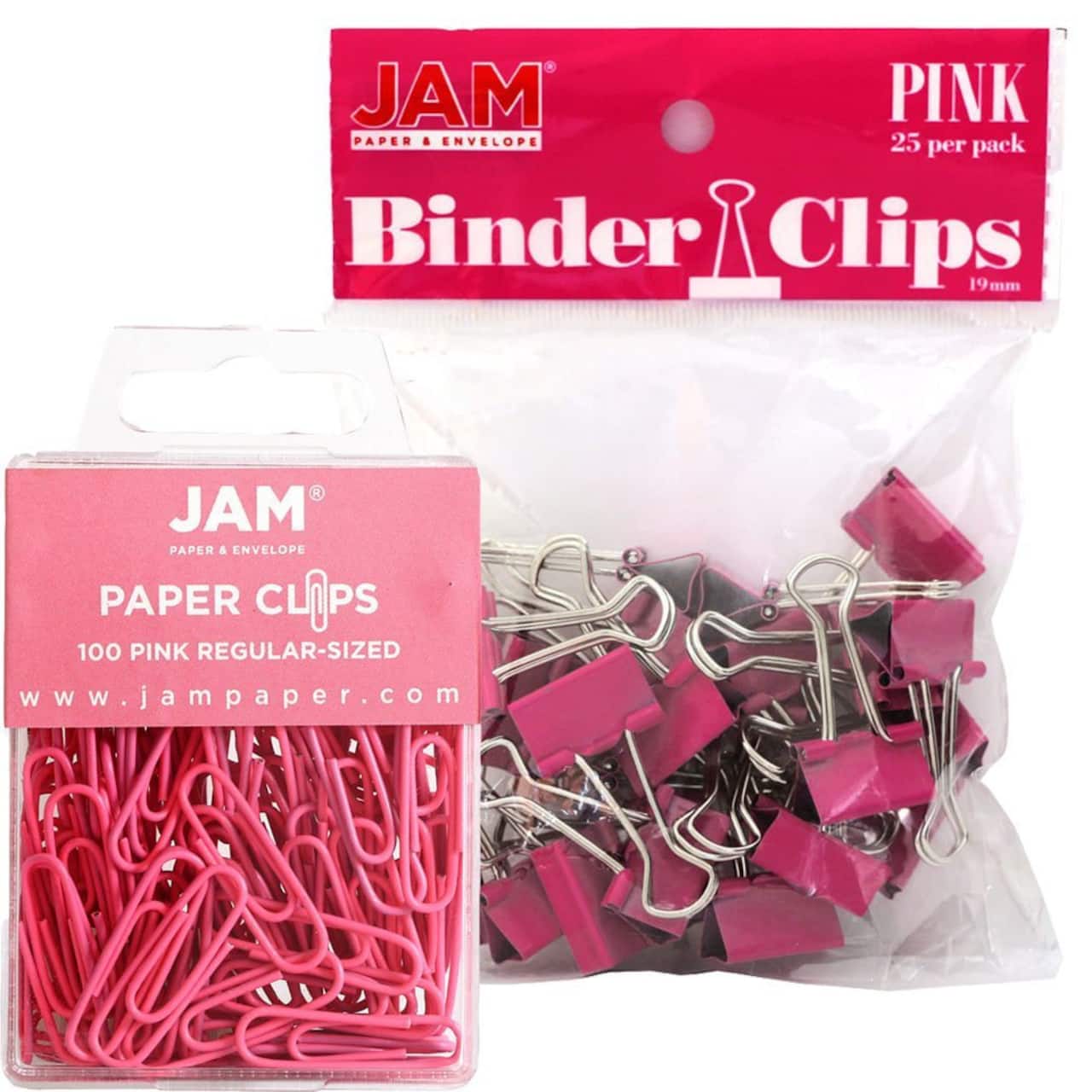 JAM Paper Desk Essentials Paper Clips & Binder Clips Kit